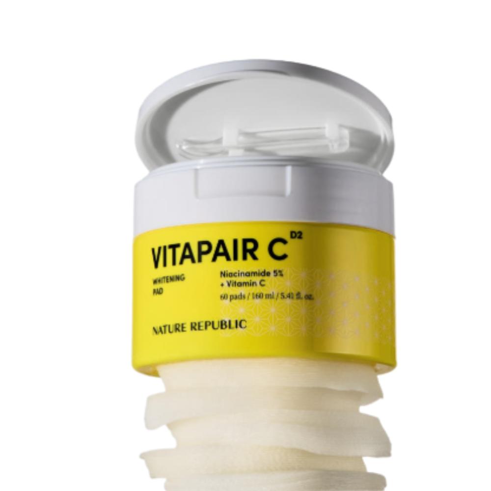 NATURE REPUBLIC Vitapair C Глутатион Отбеливающий Тонер-Пэд 60 Листов (Сияние и текстура кожи)
