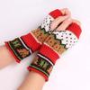 Colorful Christmas Wool Fingerless Gloves – Thick, Warm, Half-Finger Knitted Design