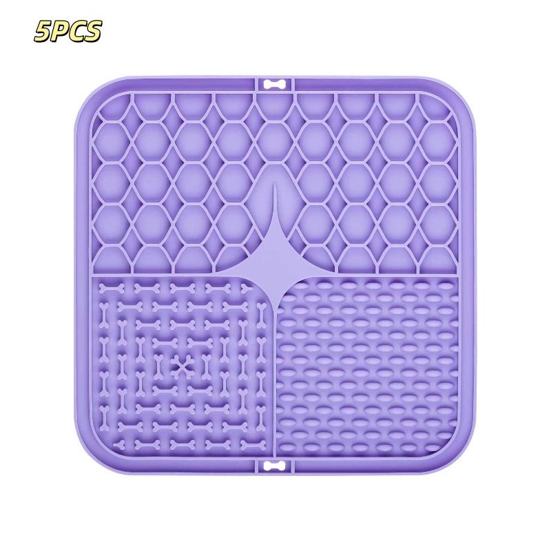 Pet Lick Silicone Mat Slow Feeder Dog Food Plate Bathing Distraction Sucker Training Feeder Supplies for Dogs