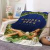 German Singer Andrea Berg Blanket For Sofa Office Bed Plane Travel Sleep Read Relax Camping Soft And Warm