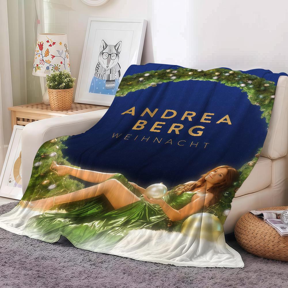 German Singer Andrea Berg Blanket For Sofa Office Bed Plane Travel Sleep Read Relax Camping Soft And Warm