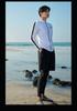 Unisex Jellyfish-Proof Diving Jacket: Sun-Protective, Quick-Dry, Chest-Padded, Long Sleeve Swimsuit for Couples.