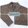 Hengyuanxiang Women's Spring Stand-Collar Zipper Knit Cardigan