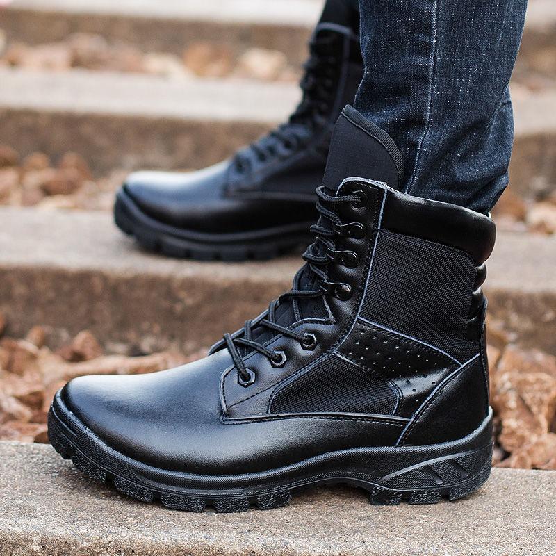 Unisex Boots High-top Boot High Quality Casual Leather Boots Work Safety Boot Desert Combat Boots for Men Women Hiking Boot Bota
