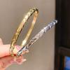 Minimalist Gold Plated Arrow Pattern Bracelet For Women Fashion Jewelry Accessory