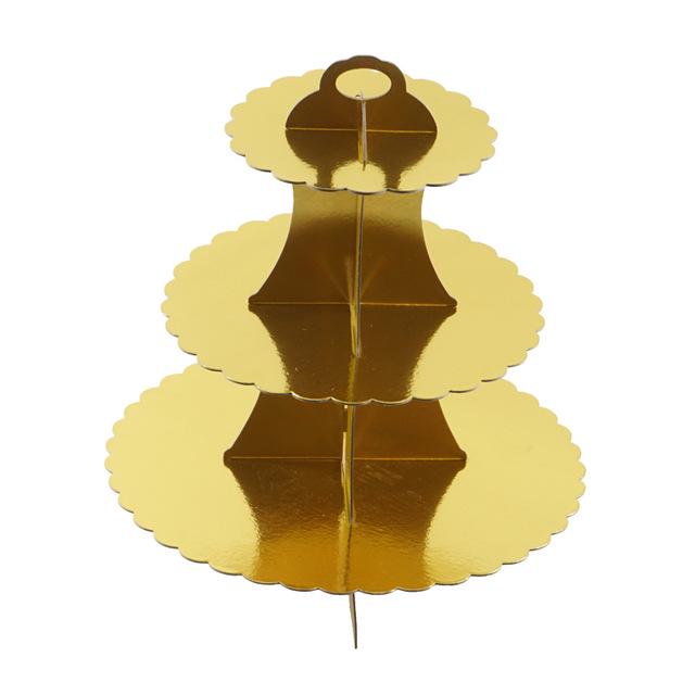 Children's Disposable Paper Cake Stand for Birthdays and Parties - Dessert Table Decoration and Ornaments