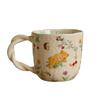 Mori Cloth Texture Ceramic Cup Creative Fried Dough Twists Handle Cartoon Coffee Cup