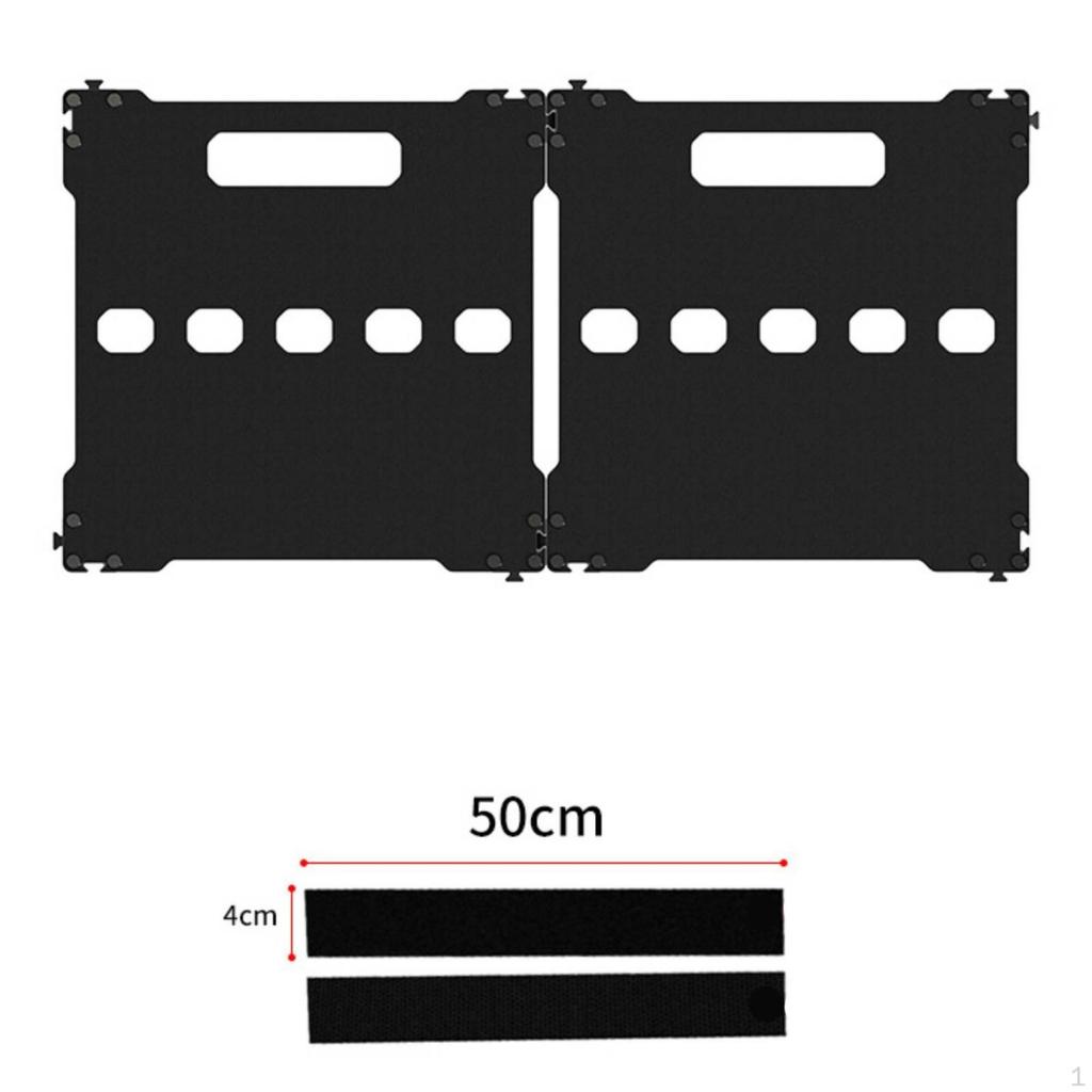 2 Pieces Modular Pedalboard Interlocking with Adjustable Feet AntiSlip Pedal Board