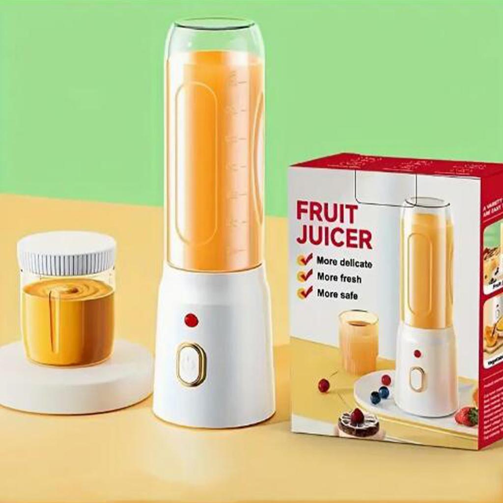 1pc portable rechargeable juicer, with two cups (one large and one small), multifunctional juicer in student dormitory.