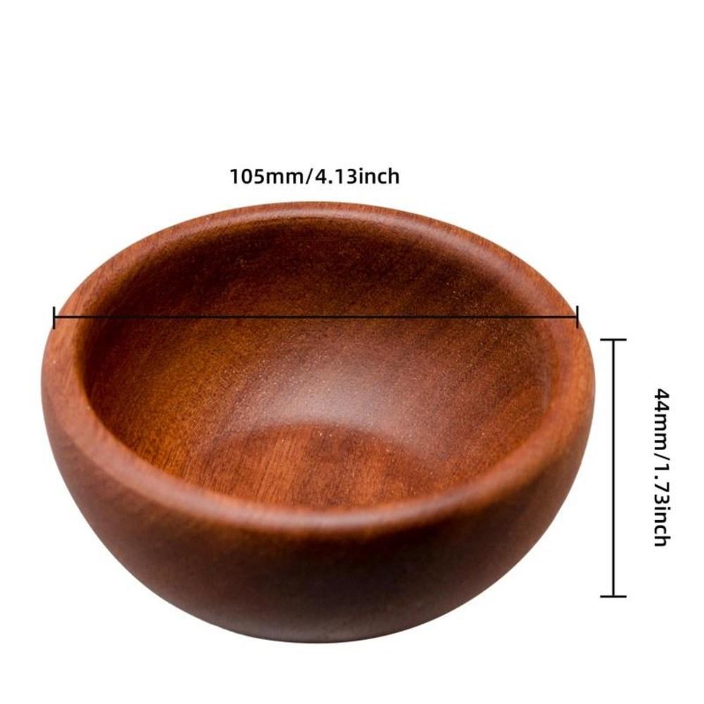 Shaving Bowl Easy to Lather Wooden Shaving Bowl Creates Rich Lather Soft, Durable Unbreakable Shaving Cup, 10.5cmx4.4cm, Brown, Wood, 1 Piece