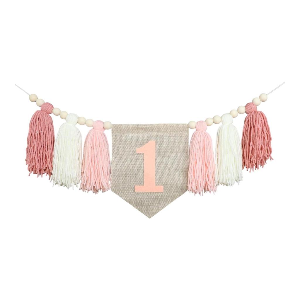 High Chair Banner Boys Girls Birthday Party Decoration Baby Kids Room Decor Birthday Photo Prop 1 Birthday Banner for High Chair