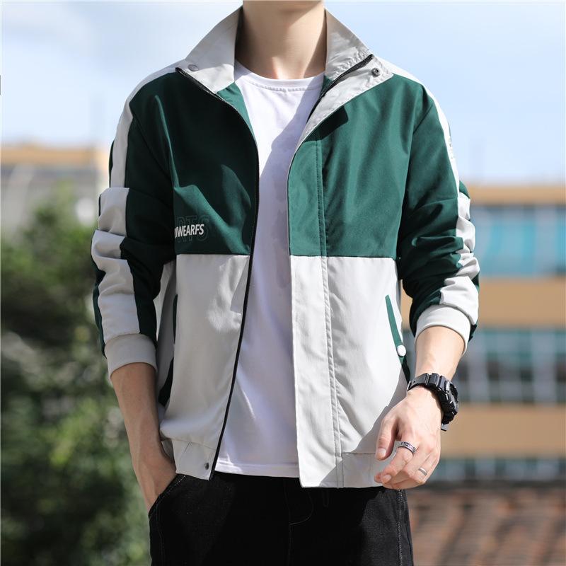 Men's Spring And Autumn Korean Casual Standing Collar Sports Jacket