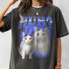 Gvoofy Ahh Cats Clothes Stupid Silly Tshirt HUH Funny Dank Cat Meme Tshirt Women Unisex Oversized Streetwear FeUnisex Unisex Clothing