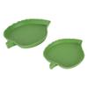 Reptile Food Water Bowl Shallow Burrs Free Leaf Shape Plastic Reptile Dish for Tortoise Lizard Snake