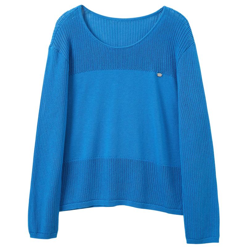 Sancai Plus Size Textured Knit Pullover XXXL