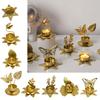 Candlestick Geometric Flower Lamp Holder Elegant Metal Candle Holder Unique For Living Space Dining Candlelighting