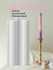 Silicone mold for making long corrugated candle with vertical relief
