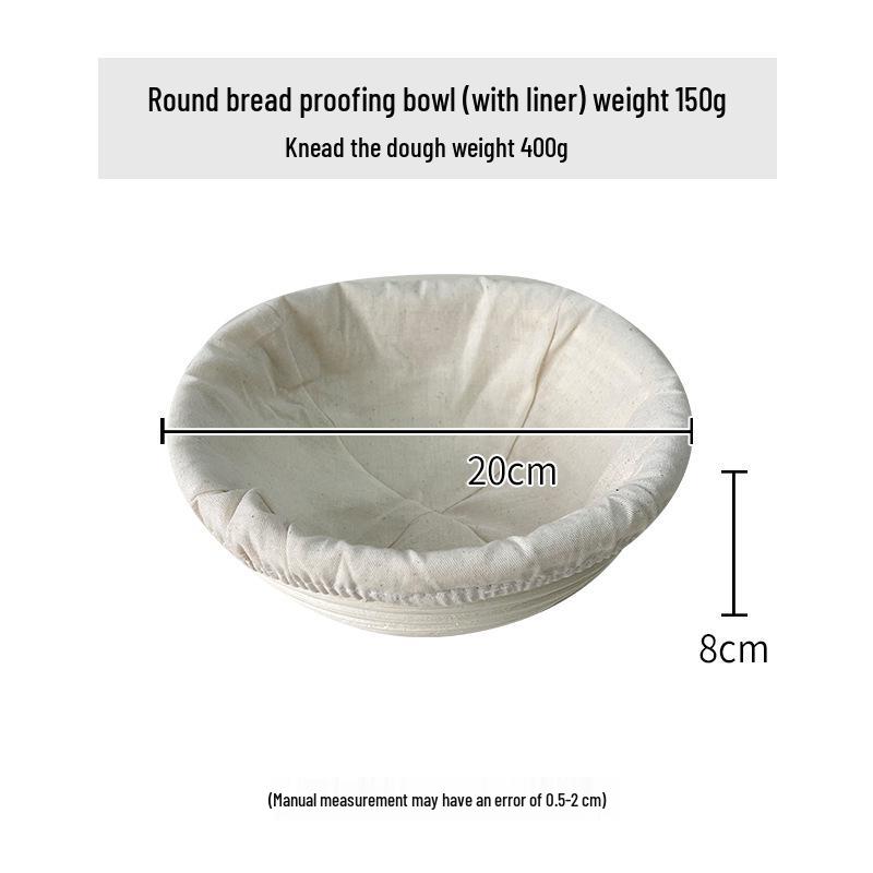 European Rattan Bread Fermentation Basket – Rustic Baking Utensil and Storage Bowl