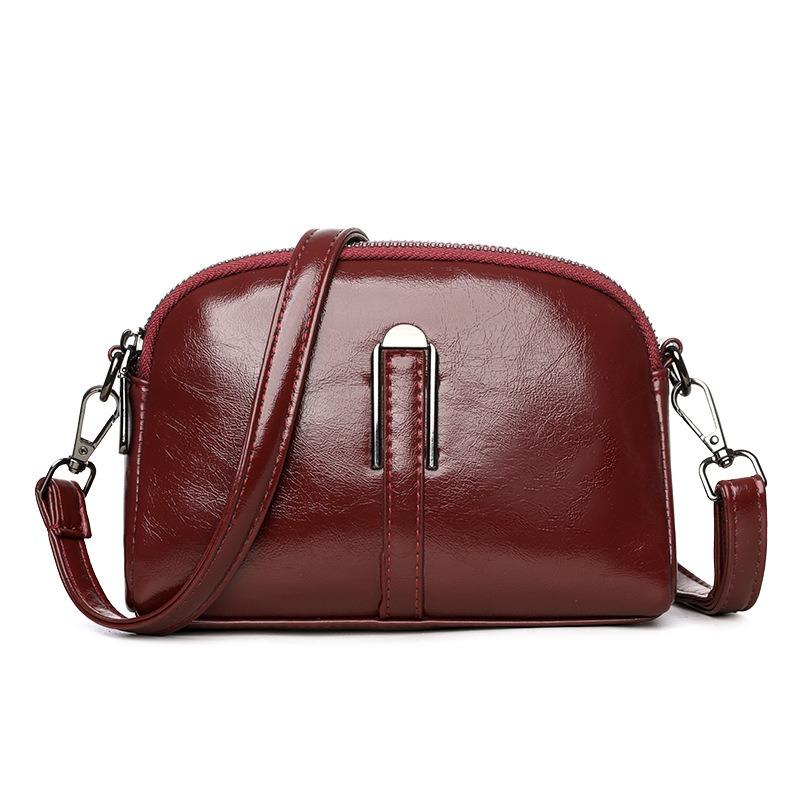 Retro mobile phone messenger bag women's new double-layer change shoulder bag fashionable simple texture mother bag