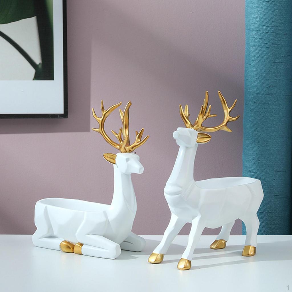 Deer Statues Sculpture Collectbles Figures Elk Figurines