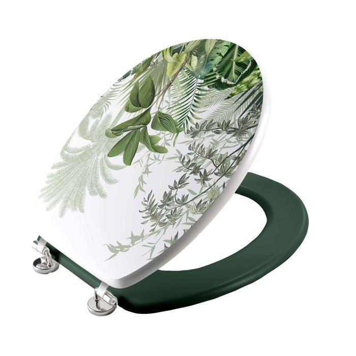 Abattant WC - Vagabonde - 37 x 45,5 cm - MDF Imprimé - Charnières Métal - Universel