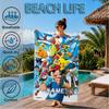 Custom Name Pika Microfiber Beach Towel, Quick-Dry, for Summer Travel, Beach Essential, Picnic Essentials, Swimming Pool