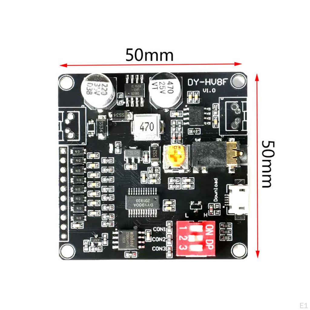 USB Sprachwiedergabemodul Hv8F Zubehör 12V/24V MP3-Platine 10W 20W