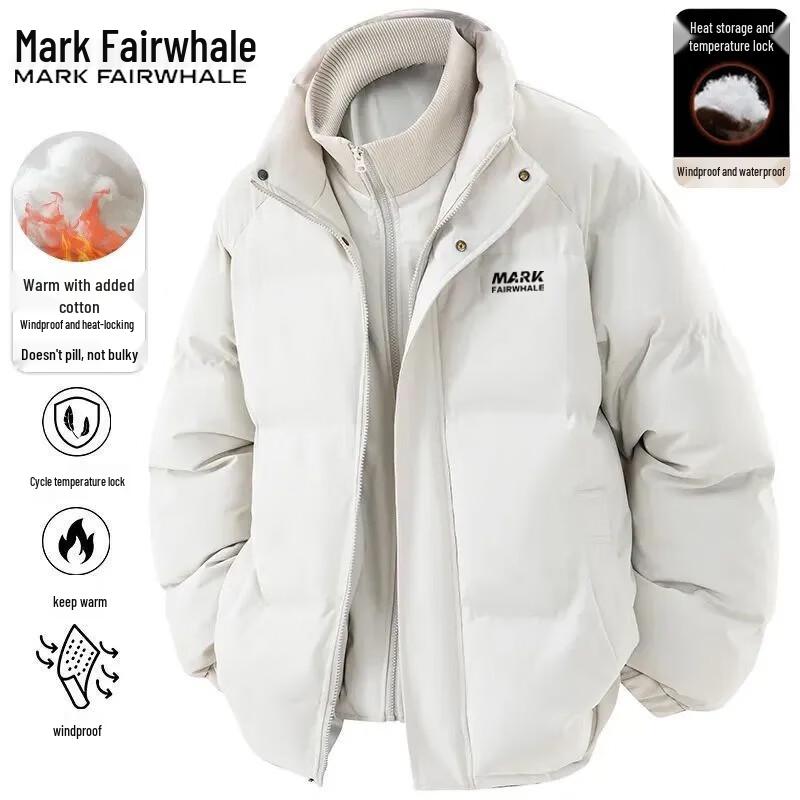 Mark Hua Fei Men's Winter Layered Stand Collar Padded Jacket