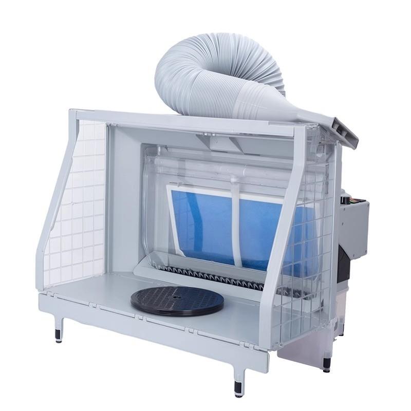 DIY Crafts Paint Coloring Workbench Portable Gundam Miniature Airbrushing Spray Booth with LED Light
