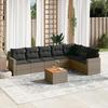 VidaXL Garden Lounge Set 8 Pcs with Grey Cushions Wicker 3224156