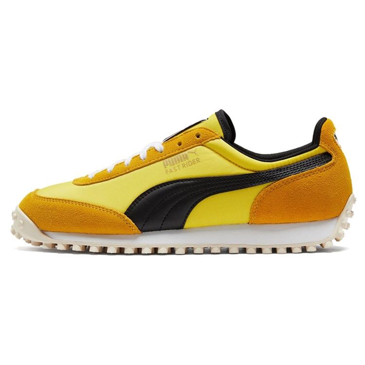 Puma Fast Rider Synthetic Leather Sports Casual Low-Top Lifestyle Shoes Unisex Shoes Yellow 371601-17