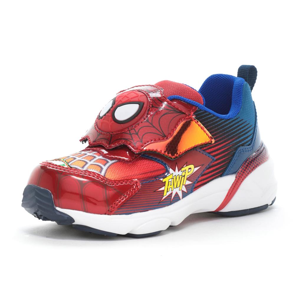 Moonstar MV027 Lightweight Magic Athletic Sizes 2E Spider-Man Sneakers, Shoes, Boys, 14cm-19cm, Red, 19.0cm,