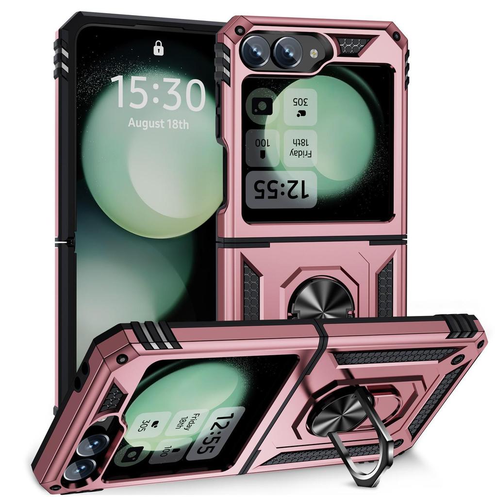 Samsung Z Flip6/7 Voják Anti-drop Magnetický kryt telefonu s krytem se stojánkem