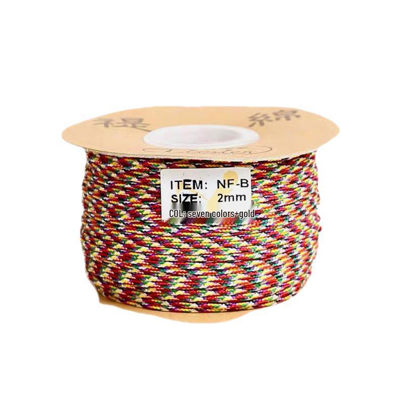 Five-Color Bracelet Weaving Rope: Vajra Jade Thread for Wenwan, Buddhist Beads, Star Moon Bodhi & Beading Strings