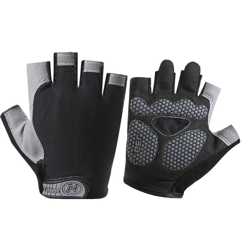 Cycling men's half finger sports fitness women's summer thin outdoor spinning bicycle non-slip dew finger shock absorption and breathability