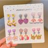 Girls' Ear Clips Cute Cartoon Children's Earrings Little Girls Princess Earrings No Pierced Ears Fake Earrings No Ear Jewelry