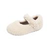 Winter New Children Flat Shoes Fur Cover Toe Light Warm Kids Casual Shoe 2024 Plush Warm Non-slip Leisure Comfy Boys Girls Shoe