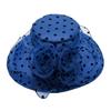 Elegante Grote Brede Rand Bruids Theekransje Bruiloft Hoed UV Bescherming Ademend Organza Hoed Mesh Bucket Hoed Dames