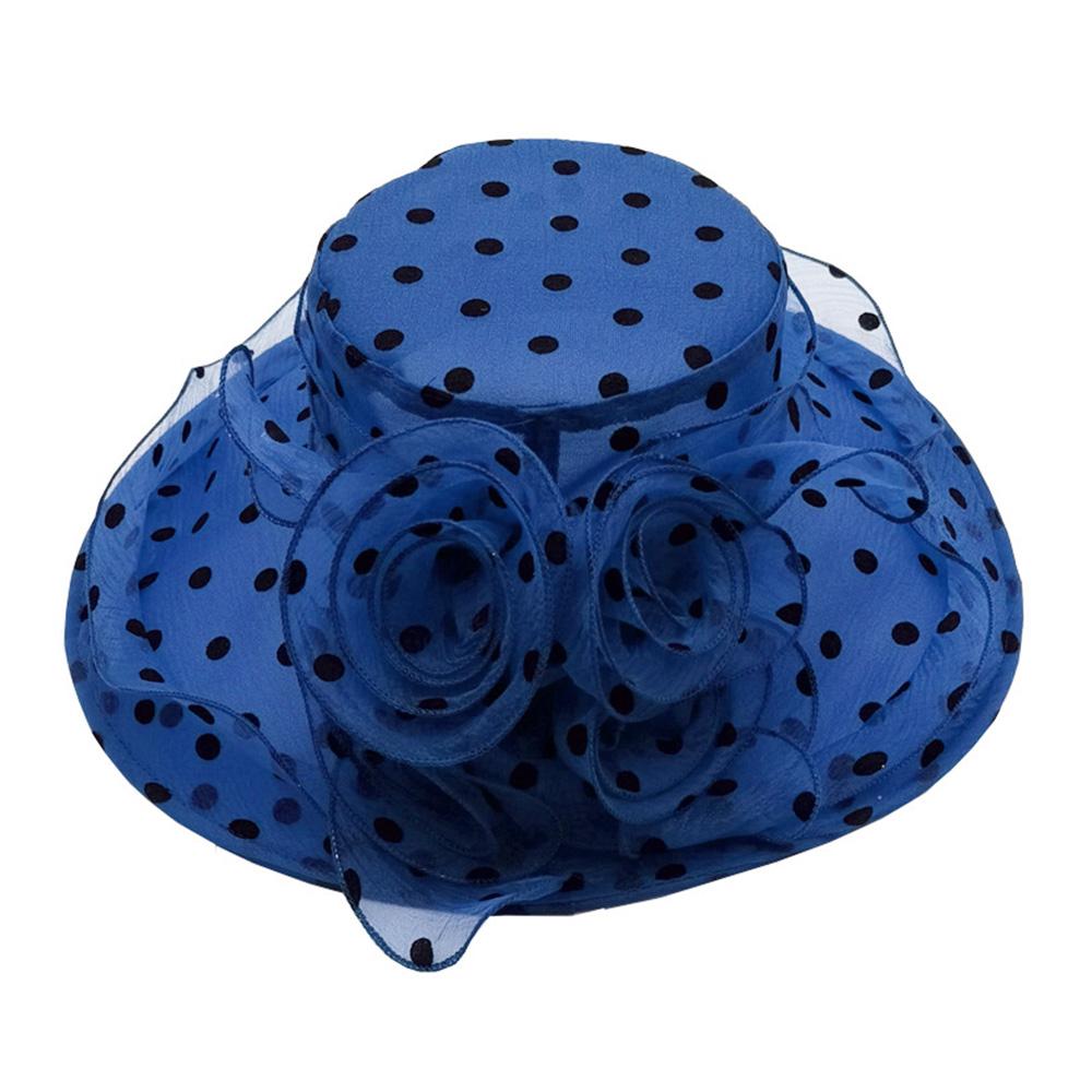 Elegante Grote Brede Rand Bruids Theekransje Bruiloft Hoed UV Bescherming Ademend Organza Hoed Mesh Bucket Hoed Dames