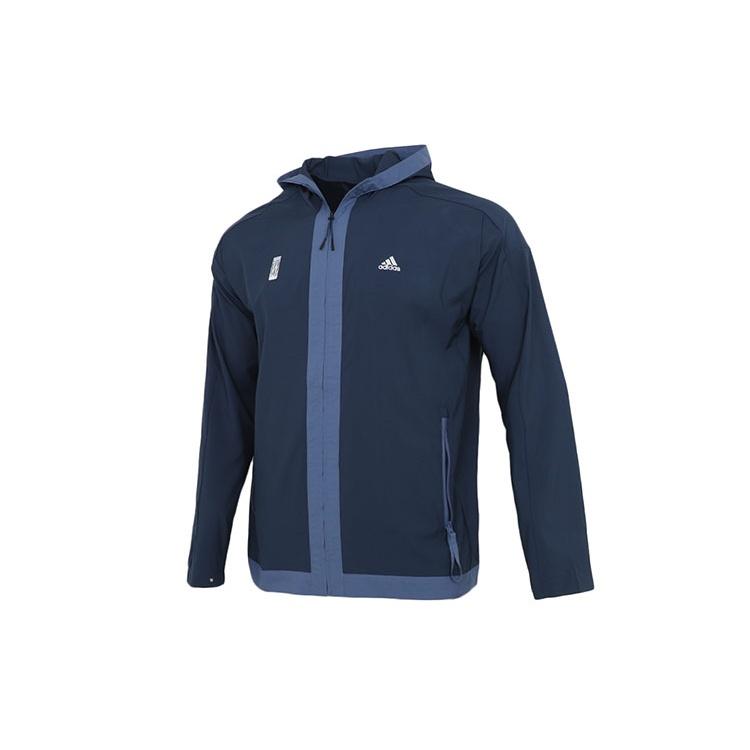 adidas Wj Wb Series Sports Windproof Hooded Jacket Navy Blue Men s GU1765 M