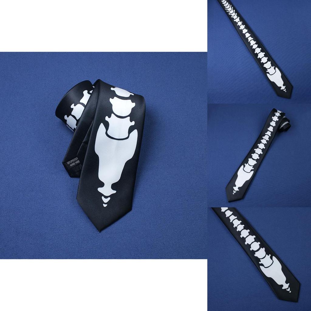 James Bond Spectre Skeleton Skull Tie Polyester Silk Unisex For Party Cosplay Gift Adults