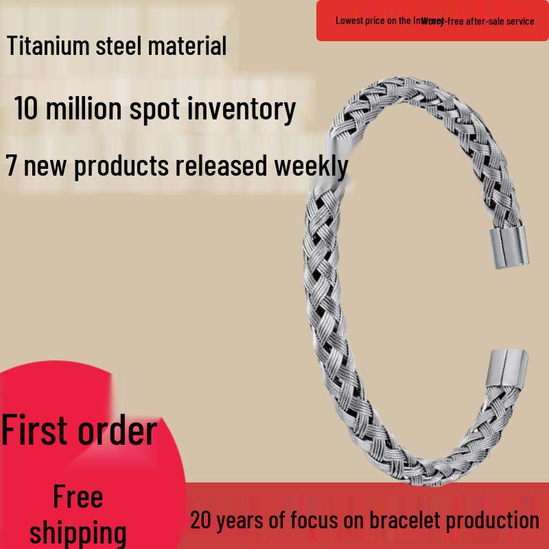 Stainless Steel Women's Woven Fashion Bracelet - Versatile, Non-Fading, Summer Hand Jewelry