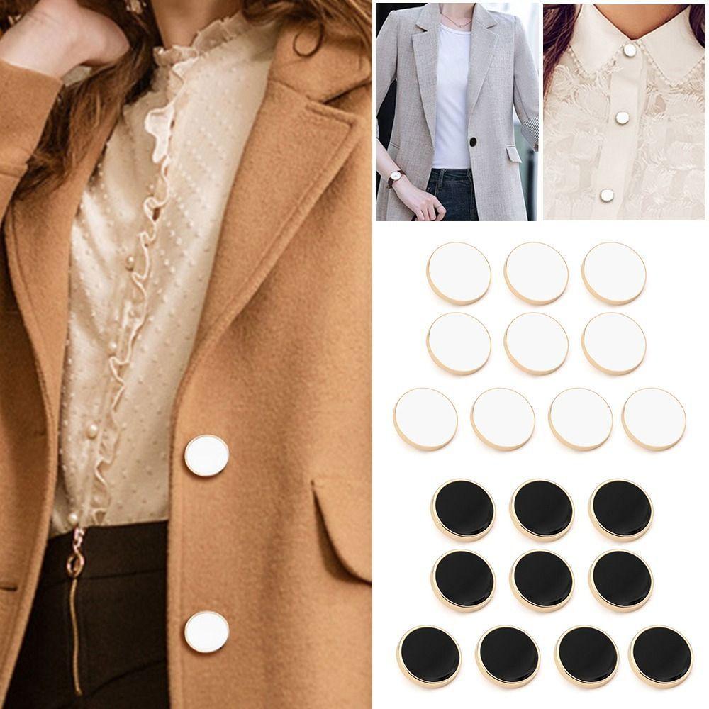 10Pcs Handmade DIY Craft Apparel Sewing Metal Buttons Hat Accessories Sweater Coat Headwear Clip