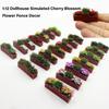 10 Colors Dollhouse Simulated Flowers Lifelike Flower Fence Decor  Doll House Decor