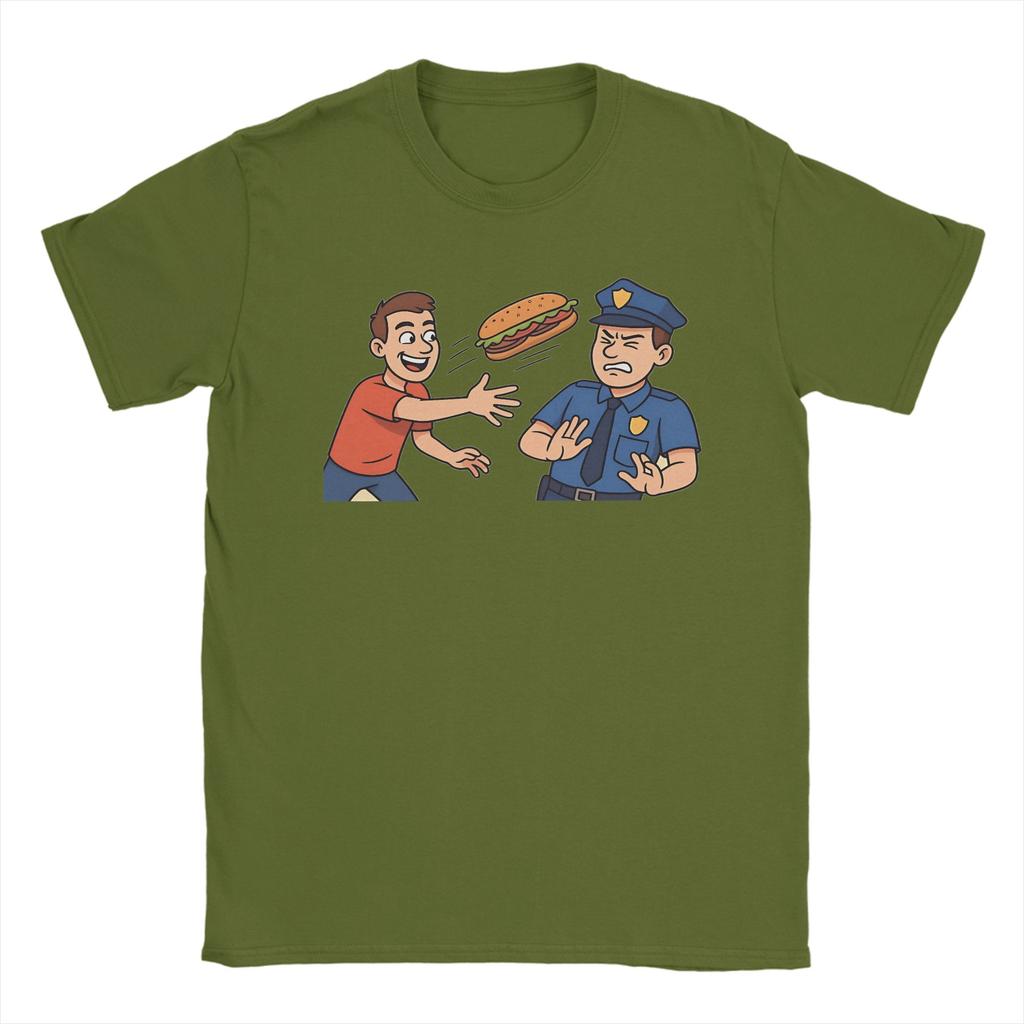 Dc Sandwich Guy T Shirt Summer  Trendy Cool T Shirts Men Pure Cotton Comfortable Oversized Top Tees Short Sleeve Y2K Retro