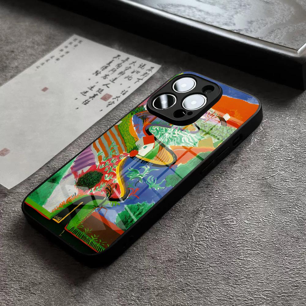 

David Hockney Art Prints Phone Case For IPhone 17 16 Pro Max 15 Plus 14 Pro 12 11 13 Mini X XR XS Max SE Glass Cover iPhone14 Pro