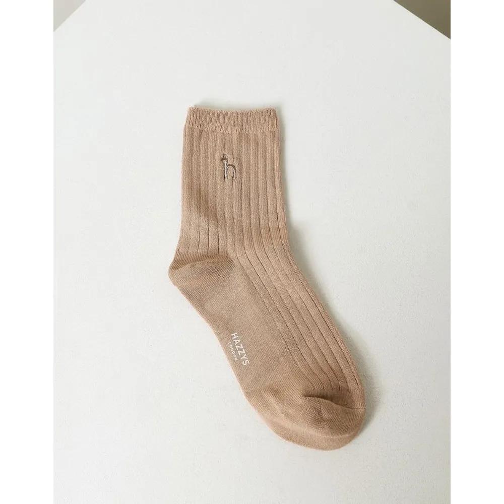 [26SS] Gray Solid Cotton Blend Mid-calf Socks 3-Piece Set HISS6E222G2