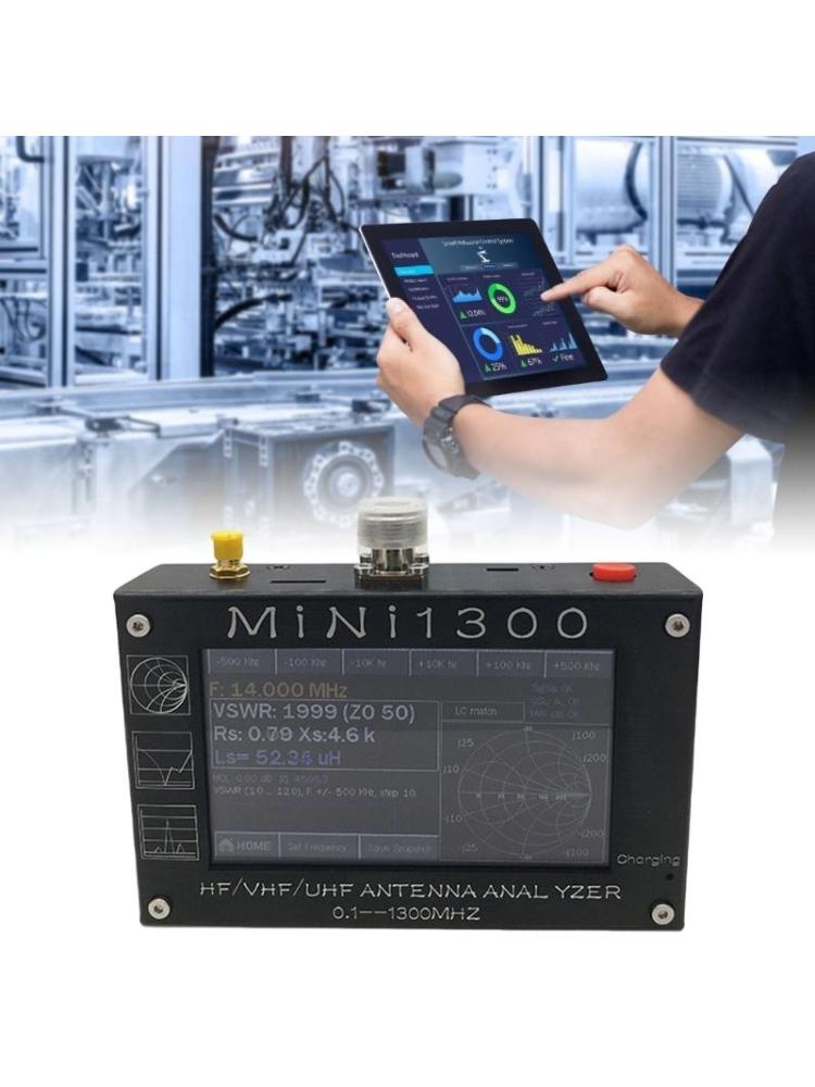 Antennas Analyzers 0.1Mhz-1300MHz Aluminum Shell Vector Networks Analyzers Multitester SMA Calibration Kit Touch Screens