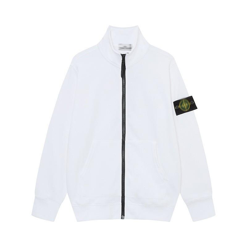 Stone Island Compass Patch Basic Hoodless Sweatshirt Loose Fit Men Women Casual Daily Wear