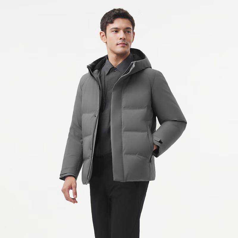 Tanboer Men's Short Goose Down Hooded Business Jacket 5520393